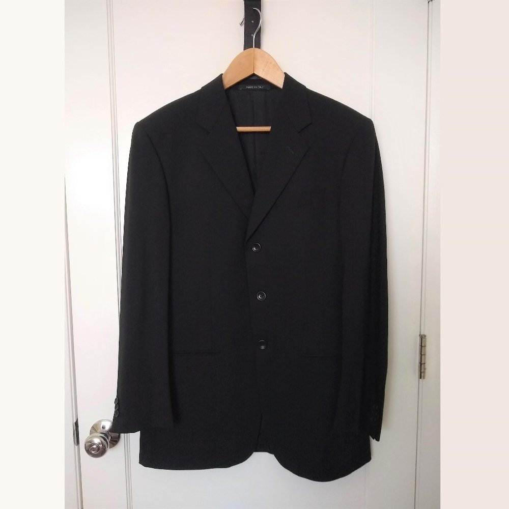 Armani Black Three-Button Suit (38 Regular)